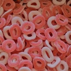 Anneaux sucrés fraise 100g